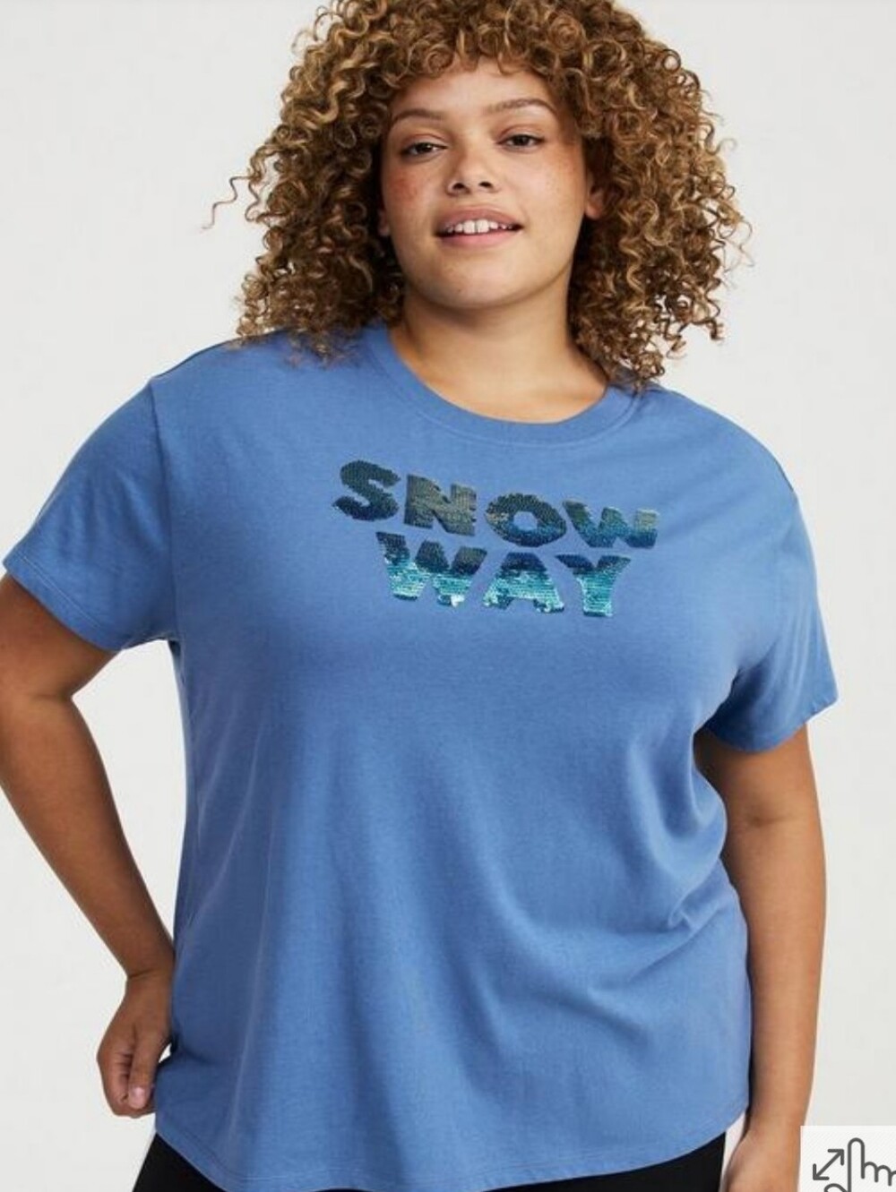 NWT Torrid "SNOW WAY" Relaxed Heritage Jersey Crew Tee
